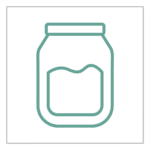 Icon of a jar representing pumpkin puree or pantry ingredients
