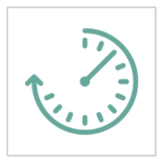 Clock icon symbolizing quick and easy baking time